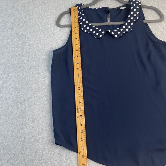 Disney Collection By LC Lauren Conrad Blouse Women Medium Minnie Mouse Polka Dot - Picture 11 of 13